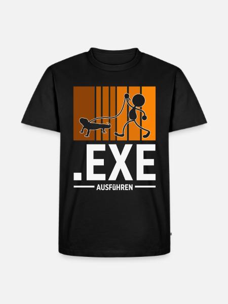 .exe ausführen Programmierer Programmieren - Männer Premium Bio T-Shirt - Schwarz