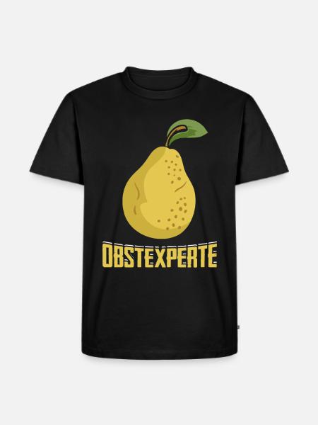Obstexperte Geschenk Obstbauer - Männer Premium Bio T-Shirt - Schwarz