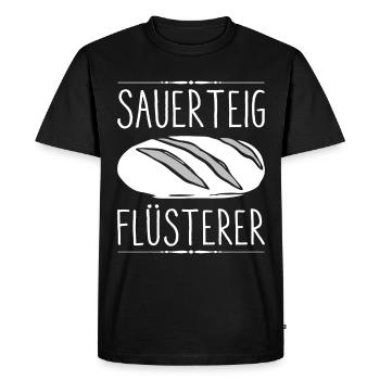 Sauerteig Flüsterer Brot backen Bäcker - Männer Premium Bio T-Shirt - Schwarz - Vorne - Nico (187cm)