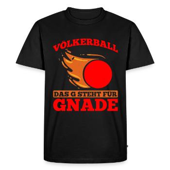 Dodgeball The G signifie don de grâce - T-shirt Premium bio Homme - noir - Devant - Nico (187cm)