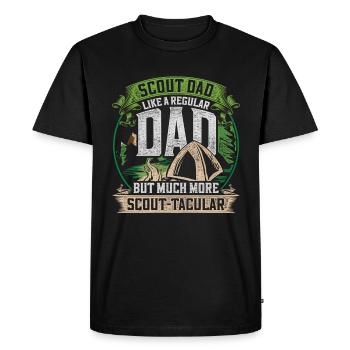 Scout Leader Scout Father - Men's Premium Organic T-Shirt - black - Front - Nico (187cm)