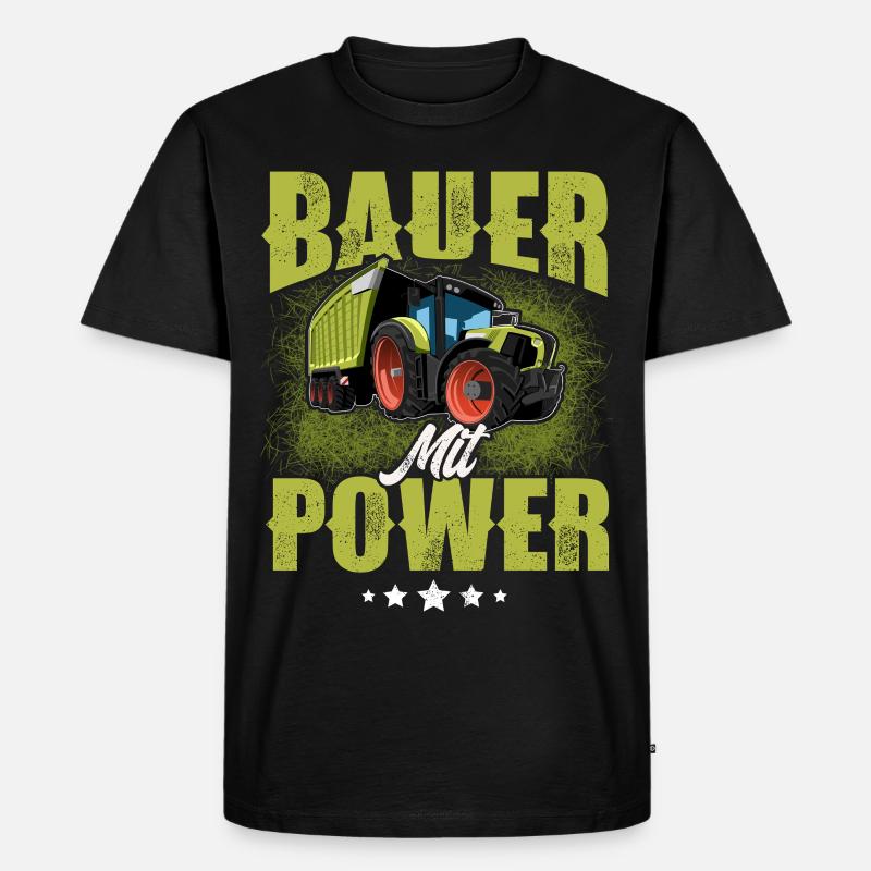 Landwirt Bauer - Männer Premium Bio T-Shirt - Schwarz
