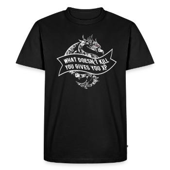 RPG Dice RPG Dragon,What Doesn't Kill,You - Men's Premium Organic T-Shirt - black - Front - Nico (187cm)
