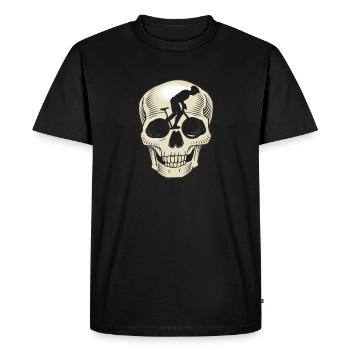 VTT VTT Vélo VTT Crâne - T-shirt Premium bio Homme - noir - Devant - Nico (187cm)