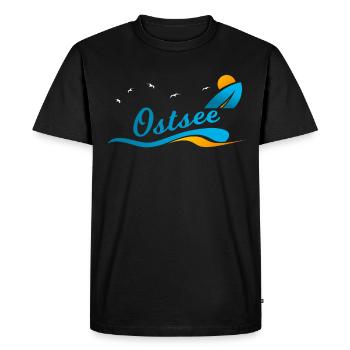 Baltic sea sea vacation travel gift shirt - Men's Premium Organic T-Shirt - black - Front - Nico (187cm)