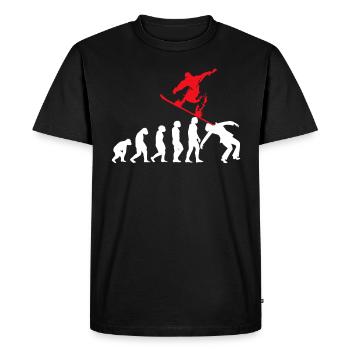 Evolution SNOWBOARDER SNOWBOARDING SNOWBOARD Shirt - Men's Premium Organic T-Shirt - black - Front - Nico (187cm)