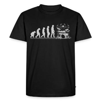 Evolution Drums Lessons Drummer Set Music - T-shirt Premium bio Homme - noir - Devant - Nico (187cm)