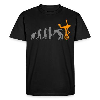 EVOLUTION monocycle monocycle monocycle roue de vélo monocycle - T-shirt Premium bio Homme - noir - Devant - Nico (187cm)