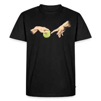 Tennispieler Michelangelo Tennis Spieler Kunst art - Männer Premium Bio T-Shirt - Schwarz - Vorne - Nico (187cm)
