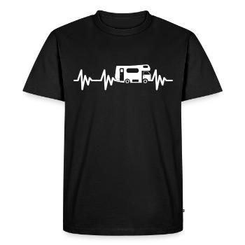 EKG camper camper camping pensioner motorhome - Men's Premium Organic T-Shirt - black - Front - Nico (187cm)