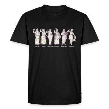 Grèce Athènes GODDESSES GRECQUES Vacances - T-shirt Premium bio Homme - noir - Devant - Nico (187cm)
