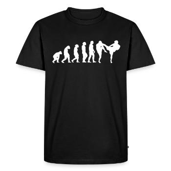 EVOLUTION kickboxing kickboxer boxeur d'arts martiaux - T-shirt Premium bio Homme - noir - Devant - Nico (187cm)