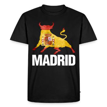 Madrid Capital of Spain andc Elegant Boulevards Fu - Men's Premium Organic T-Shirt - black - Front - Nico (187cm)