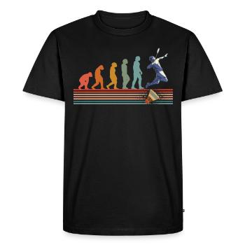 Badminton Shuttlecocks Badminton Raquette Jeu de jardin - T-shirt Premium bio Homme - noir - Devant - Nico (187cm)