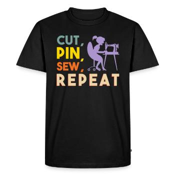 Couture Couture Couture Machine à coudre Couture - T-shirt Premium bio Homme - noir - Devant - Nico (187cm)