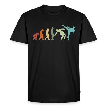 Karate Taekwondo Aikido Ju-Jutsu Kung-Fu Evolution - Men's Premium Organic T-Shirt - black - Front - Nico (187cm)
