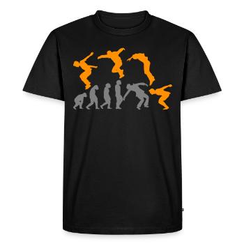 Parkour Parkour Runner Obstacle Parkour Evolution - Men's Premium Organic T-Shirt - black - Front - Nico (187cm)