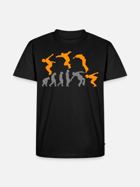 Parkour Parkourläufer Hindernisparkour Evolution - Männer Premium Bio T-Shirt - Schwarz