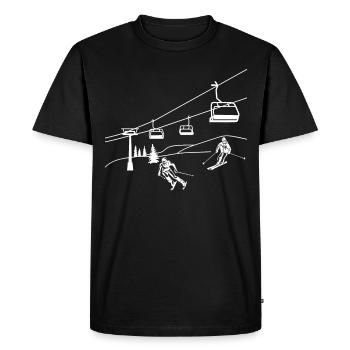 Ski Remontées mécaniques Ski Ski Skis - T-shirt Premium bio Homme - noir - Devant - Nico (187cm)
