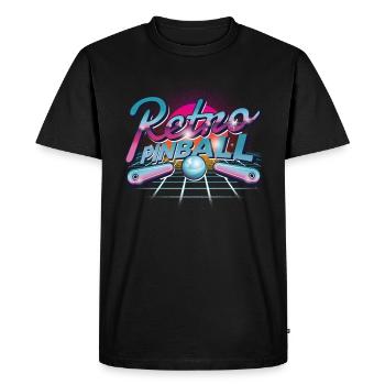 Pinball Pinball Machine Arcade Retro Slot Machine - Men's Premium Organic T-Shirt - black - Front - Nico (187cm)