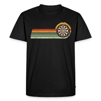 Darts Player Vintage Dart Discs game Darts - Men's Premium Organic T-Shirt - black - Front - Nico (187cm)