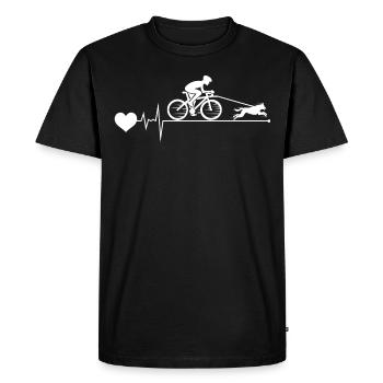 Bikejoring DogScooting Dog Sport Bike Bicycle - T-shirt Premium bio Homme - noir - Devant - Nico (187cm)