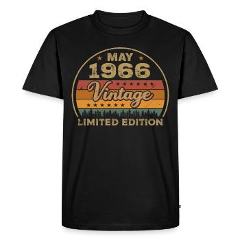 Don de mai Mai 1966 Jubilé Mai 1966 Mai 1966 - T-shirt Premium bio Homme - noir - Devant - Nico (187cm)