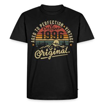 1996 Né en octobre 1996 Né en octobre 1996 - T-shirt Premium bio Homme - noir - Devant - Nico (187cm)