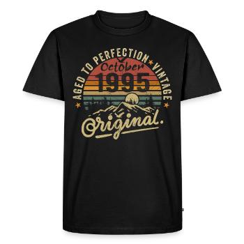 1995 Né en octobre 1995 Né en octobre 1995 - T-shirt Premium bio Homme - noir - Devant - Nico (187cm)
