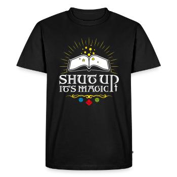 Shut up It's magic ! - T-shirt Premium bio Homme - noir - Devant - Nico (187cm)
