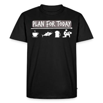 Planifiez pour aujourd’hui - Pêche à la pêche - Gift Angler - T-shirt Premium bio Homme - noir - Devant - Nico (187cm)