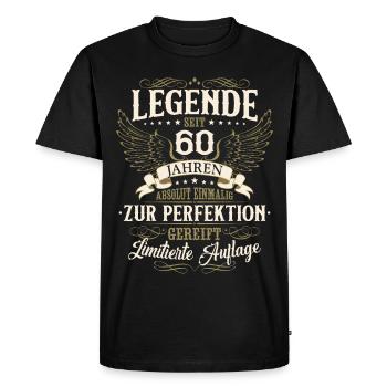 60 Geburtstag Legende Geburtstagsspruch 60 Jahre - Männer Premium Bio T-Shirt - Schwarz - Vorne - Nico (187cm)