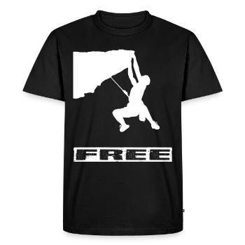 Climbing - Men's Premium Organic T-Shirt - black - Front - Nico (187cm)