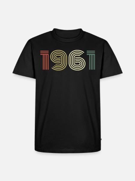 1961 Geburtstag Jahrgang 1961 Geschenk 1961 - Herre Premium økologisk T-shirt - sort