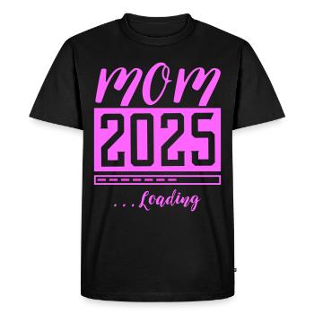 Mom 2025 Mom Loading Pregnant Saying - Men's Premium Organic T-Shirt - black - Front - Nico (187cm)
