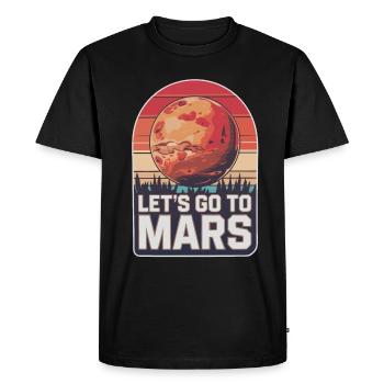 Mars Planète Planète Système Solaire - T-shirt Premium bio Homme - noir - Devant - Nico (187cm)