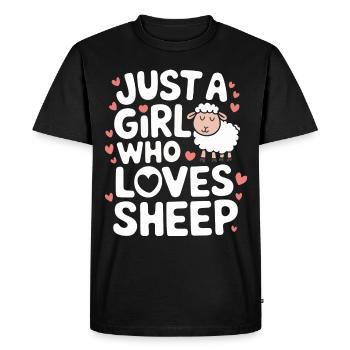 Moutons Éleveur d’ovins Éleveur d’agneaux - T-shirt Premium bio Homme - noir - Devant - Nico (187cm)