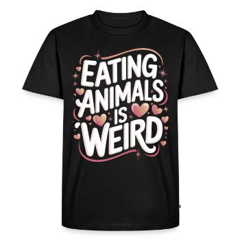 Végétarien Végétalien Végétarien Végétarien - T-shirt Premium bio Homme - noir - Devant - Nico (187cm)
