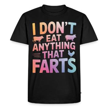 Végétarien Végétalien Végétarien Végétarien - T-shirt Premium bio Homme - noir - Devant - Nico (187cm)