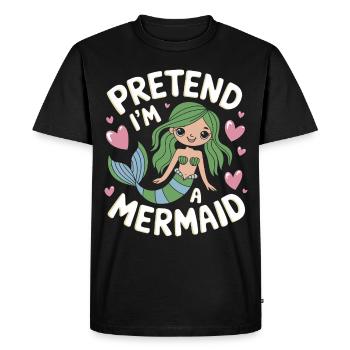 Sirène Fable Sirènes Conte de fées - T-shirt Premium bio Homme - noir - Devant - Nico (187cm)
