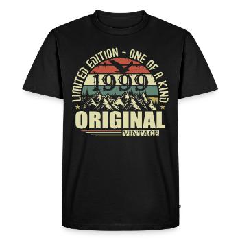 Original 1999 Vintage Rétro Vintage 1999 Né - T-shirt Premium bio Homme - noir - Devant - Nico (187cm)