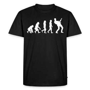 Bass Guitar Player Musician Bassist Evolution - Men's Premium Organic T-Shirt - black - Front - Nico (187cm)