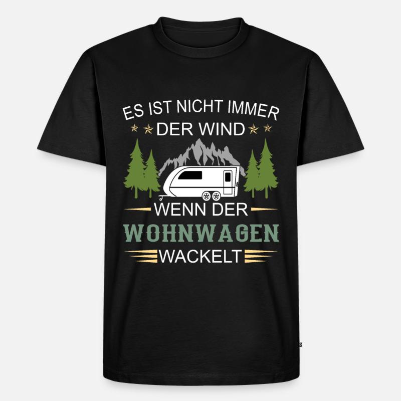 Zelt Urlaub - Männer Premium Bio T-Shirt - Schwarz