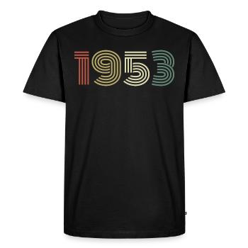 1953 Birthday Vintage 1953 Gift 1953 - Men's Premium Organic T-Shirt - black - Front - Nico (187cm)