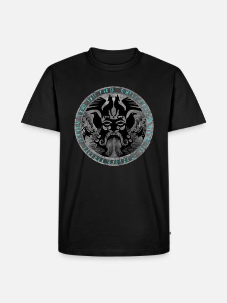 Odin Fenrir Hugin Munin - Men's Premium Organic T-Shirt - black