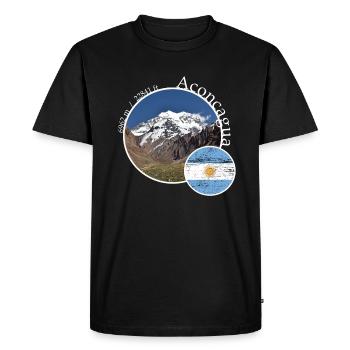 Randonnées en montagne en Argentine Aconcagua - T-shirt Premium bio Homme - noir - Devant - Nico (187cm)