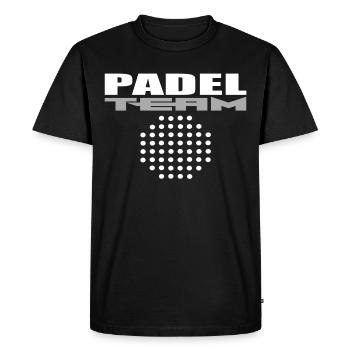 L’équipe Padel - T-shirt Premium bio Homme - noir - Devant - Nico (187cm)