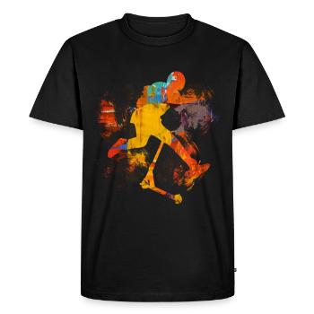 trottinette freestyle - T-shirt Premium bio Homme - noir - Devant - Nico (187cm)