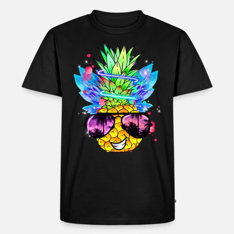 Ananas Kunst - Männer Premium Bio T-Shirt - Schwarz