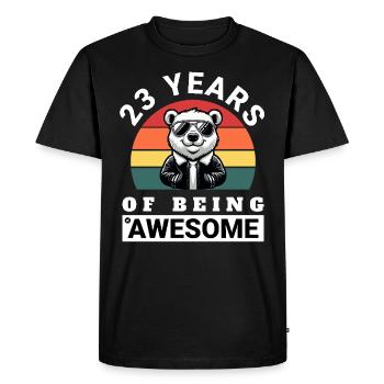 23 ans d’être génial Idée de cadeau d’anniversaire - T-shirt Premium bio Homme - noir - Devant - Nico (187cm)